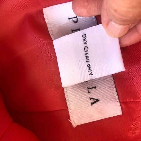 Rare Priscilla of Boston sz 14 Salmon Pink Cocktail Party Ruffle Dress Cotton - Picture 9 of 14